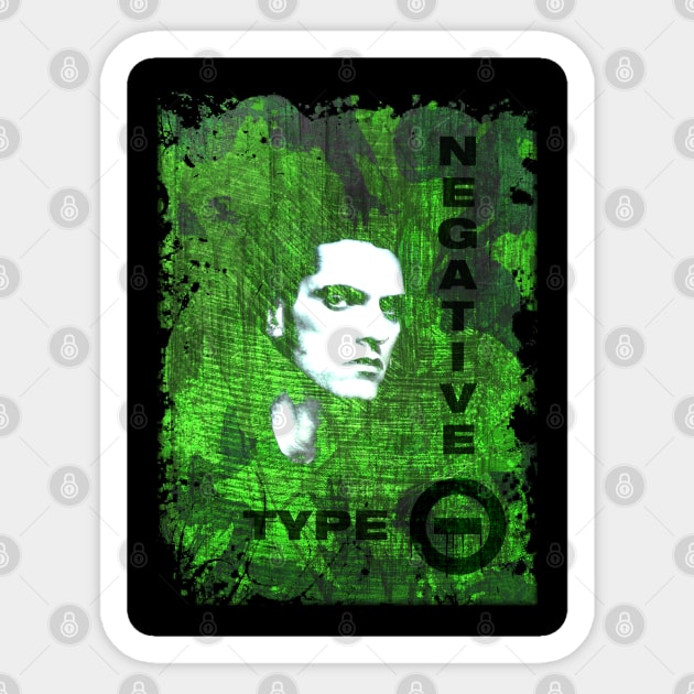 Type O Negative - Peter Steele - (Creepy Green) Light Version. Sticker by OriginalDarkPoetry